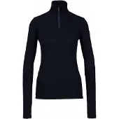 We Norwegians - Women's Tryvann Colblock Zipup - Merino-ondergoed S, zwart