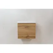 SaniGoods Minimo toiletmeubel 40cm dakota oak met witte fontein zonder kraangat