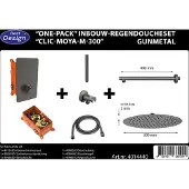 Best design Clic Moya inbouw regendouche 30cm gunmetal verouderd ijzer