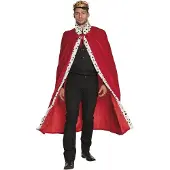 Boland koningsmantel deluxe heren 130 cm rood