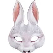 Boland demi-masque lapin photoréaliste gris adulte - 56734