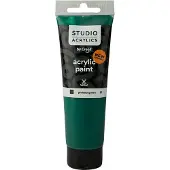 Creativ Company Acrylverf – Acrylaatverf – Acrylic paint – Hobbyverf – Knutselen en Verven – Sneldrogend – Phtalo Green (#52) – Groen – Groene Verf – Dekkend – Creall Studio – 120 ml