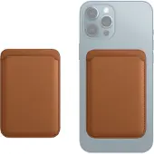 Mobigear Wallet Kaarthouder - 3 Pasjes - MagSafe Compatible - Bruin