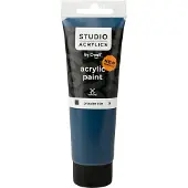 Creativ Company Acrylverf – Blauwe Verf – Acrylaatverf – Acrylic paint – Hobbyverf – Knutselen en Verven – Sneldrogend – Prussian Blue (#34) – Dekkend – Creall Studio – 120 ml – 1 fles