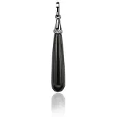 Zinzi - Zilveren Hanger - Pegel - Zwarte Steen (ZIH928Z)
