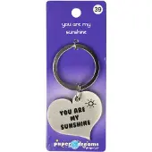 Paper Dreams RVS Hart Sleutelhanger - You Are My Sunshine