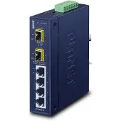 Planet IGS-620TF netwerk-switch Unmanaged Gigabit Ethernet (10/100/1000) Blauw