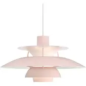 Louis Poulsen Hanglampe , PH 5 500, dimbare, Roze / Rosé, Woonkamer, Metaal, Designer