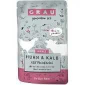 Grau Adult Graanvrij 16 x 125 g Kattenvoer - Kip & Kalf