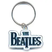 Rock Off The Beatles - Drop T Logo Sleutelhanger - Wit/Zwart