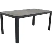 Van der Garde Tuinmeubelen Queens tuintafel antraciet - 160 x 90 cm.
