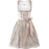 Stockerpoint Dirndl 'Evianne' nude / poederroze / wit