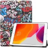 Mobigear Tri-Fold Bookcase voor Apple iPad 7 (2019) - Graffiti