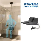 Gripo Verplaatsbare transferpaal Gripo: Apart Optie: wegklapbare douchezit