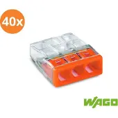 Wago 40st | Compact Lasklem | 2273-203 | 3 voudig | Oranje |