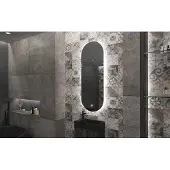 SaniGoods Paya ovale spiegel met LED-verlichting en verwarming 40x100cm