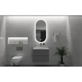 Gliss Design Orion spiegel verticaal met LED-verlichting en verwarming 50x100cm