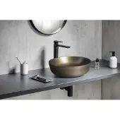 Sapho Priori keramische ronde waskom 41.5cm brons