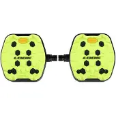 Look Paar Trail Grip Flat Pedals Lime Green