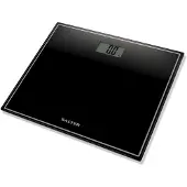 Salter 9207 BK3R, Elektronische personenweegschaal, 150 kg, Zwart, kg, lb, ST, Vierkant, Gehard glas