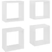 vidaXL Wandschappen kubus 4 st 26x15x26 cm wit