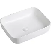 Guido Gusto Wastafel Bella 50x39x13cm mat wit inclusief afvoerplug