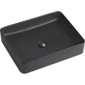 Guido Gusto Wastafel Elena 50x40x11cm mat zwart inclusief afvoerplug