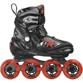 Roces Rollschuhe - Moody Boy TIF - Schwarz/Rot - Inlineskates - - 30/35 - Rollschuhe