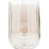 Housevitamin HV Ribbled U-vormige Vaas-Zwart-13x6.5x18cm