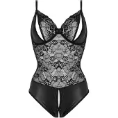 Christine le Duc - Wetlook Body Vesper - S/M - Zwart
