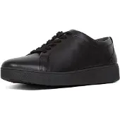 FitFlop Women Rally Sneaker Leather All Black-Schoenmaat 42