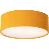 QAZQA Plafondlamp oker 30 cm met gouden binnenkant - Drum