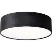 QAZQA drum - Moderne Plafondlamp - 2 lichts - Ø 40 cm - Zwart Goud - Woonkamer | Slaapkamer | Keuken
