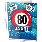 Paper Dreams Window Signs - 80 Jaar Multi multi Karton