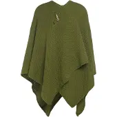 Knit Factory Jazz Omslagvest - Mosgroen - One Size