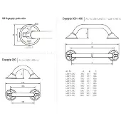 Handicare Linido wandbeugel ergogrip 140cm wit LI2611140102