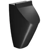 GSI Community Urinoir met achterinlaat met deksel gaten, randloos, 31x65cm, mat zwart