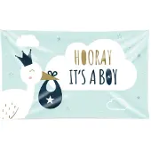 Paper Dreams XXL Vlag - Newborn Baby Boy Blauw blauw Polyester Vlag