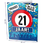 Paper Dreams Window Signs - 21 Jaar Multi multi Karton