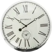 Riverdale Wandklok London Zilver 50 cm