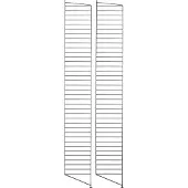 String vloerpaneel zwart, 200x30 cm, 2-pack
