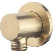 Wiesbaden UniMatch wandaansluitbocht rond 1/2" geborsteld messing