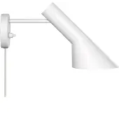 Louis Poulsen Design wandlamp AJ, wit / opaal, Woon-/ Eetkamer, metaal, Design, Wandlamp design
