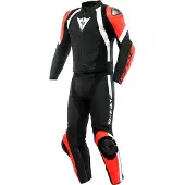 Dainese Avro 4, leren pak 2st. ,zwart/grijs/rood ,50