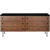 Gubi 62 Dresser ladekast american walnut, 6 lades