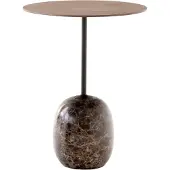 &tradition Lato tafel LN8 Lacquered walnut-Emperador marble