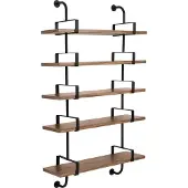 Gubi Demon wandplank 5 verdiepingen walnut, 95 cm