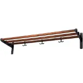 Essem Design Nostalgi Schoenenrek of hoedenplank walnoothout, zwart frame