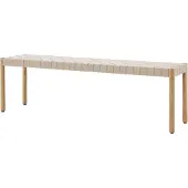 &tradition Betty TK5 bankje oak, natuurkleurige gevlochten linnen zitting