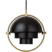 Gubi Multi-lite Hanglamp Ø25,5 Cm Zwart / Messing - Hanglampen Metaal Black - 10032996